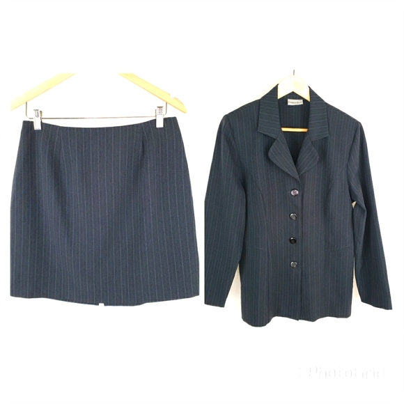Dark Gray Fashion Bug blazer and skirt size 12